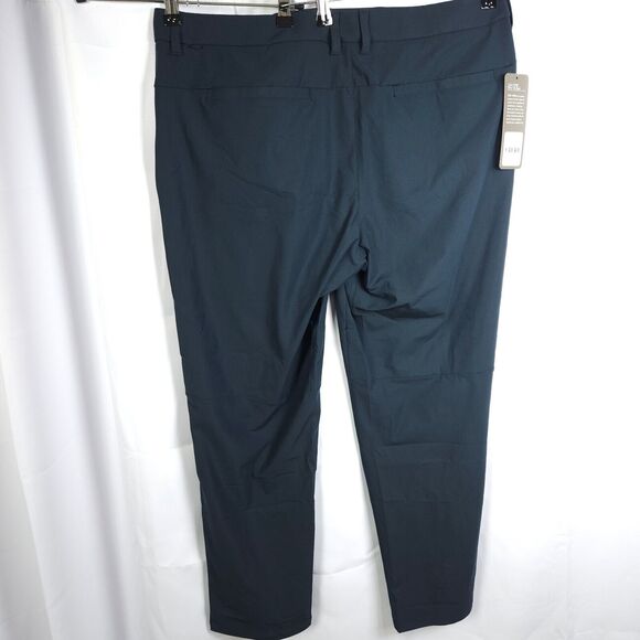 NWT CRZ Yoga Mens 38x30 Navy Blue Golf Golfing Performance Pockets Chino Pants - Picture 3 of 7